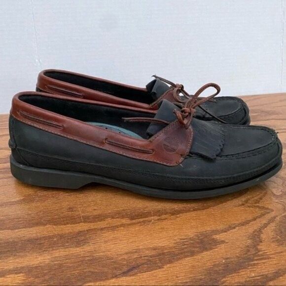 Vintage Timberland leather Loafers 10 vibram sole - Picture 3 of 8
